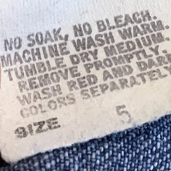 Vintage Oshkosh Denim Jean Jumper Dress Nautical Royal Marine Size 5 - Picture 11 of 11